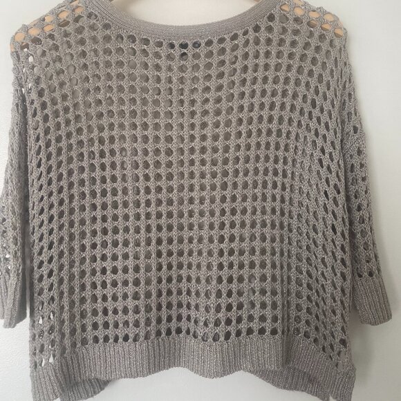 EXPRESS Cropped open stitch sweater - Picture 2 of 2